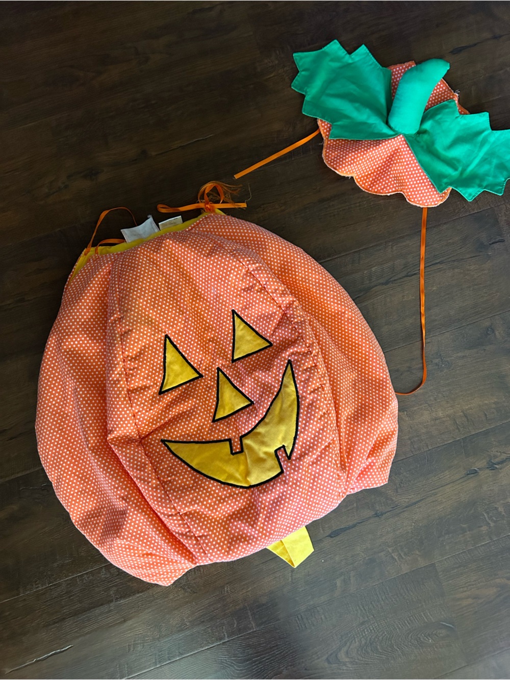 Vintage Cottagecore Pumpkin Plush Toddler Costume